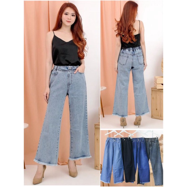 VIVO,  Straight jeans pinggang karet Rawis size 28 29 30 dan 31 32 33