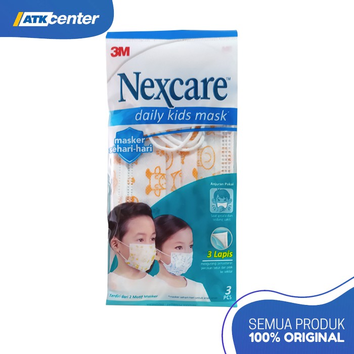 Masker 3M Nexcare MD30 Daily Kids Mask (3 pcs)