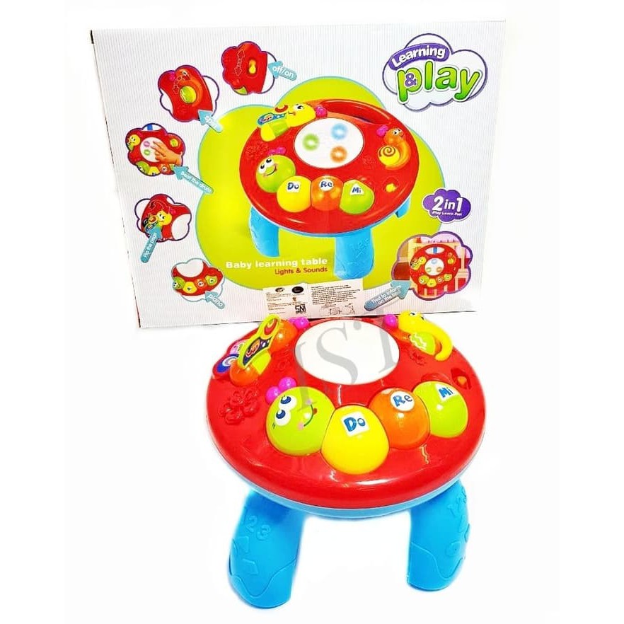 Mainan Edukasi Anak Bayi 2in1 Learning Table Musik Lampu Motorik 6 7 8 9 10 11 Bulan 1 Tahun Shopee Indonesia