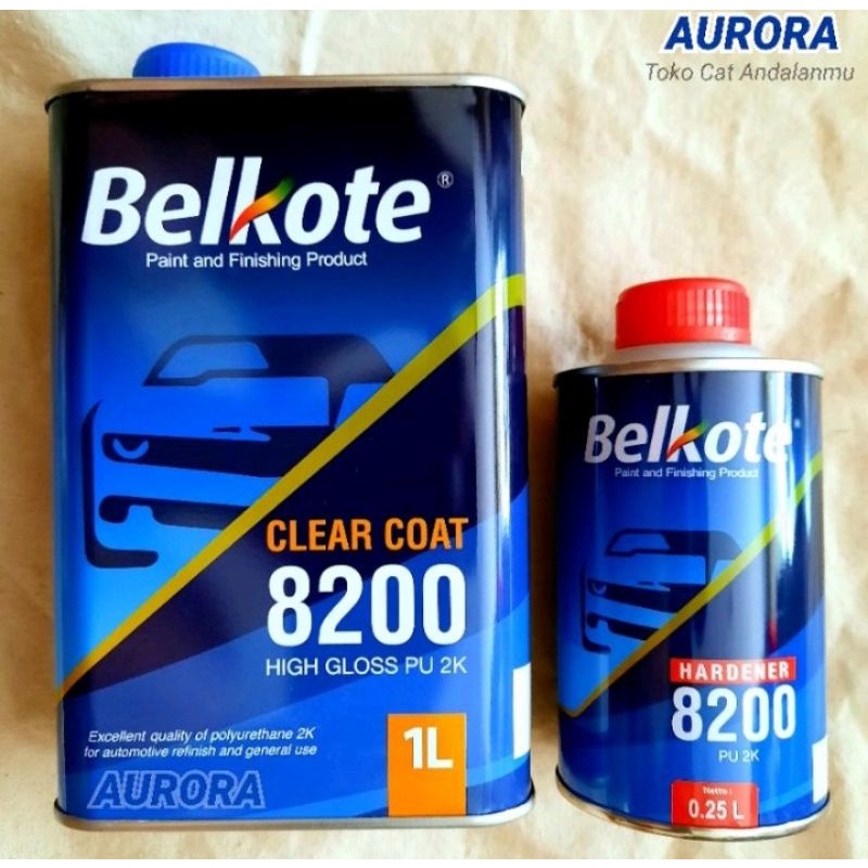 Belkote 8200 Clear Coat Mobil Pernis Kendaraan Anti Gores Mengkilap PU 2K Vernis Fernis Clir Belkot 