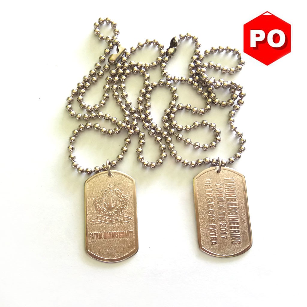 Kalung Dog Tag - Kalung Wolverine - Bahan Logam Custom Nama