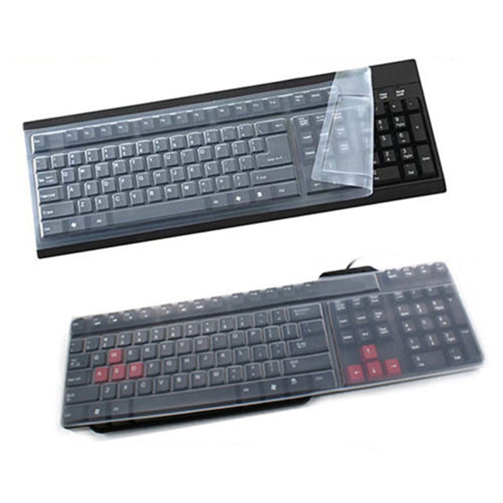 1 Lembar 108 Kunci Pelindung Keyboard Komputer Desktop Transparan Antifouling Untuk Rumah