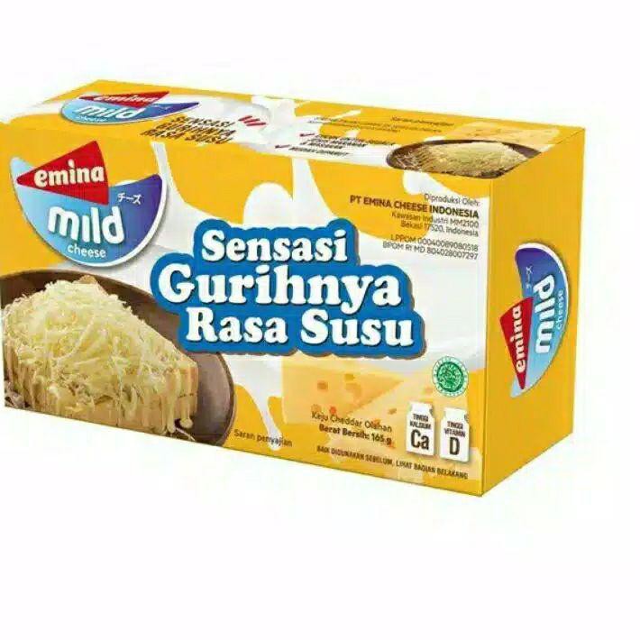 

U7Y♖ Keju Emina Mild Cheese Premium Japan / Keju Cheddar Olahan 165 gram Paling Baru