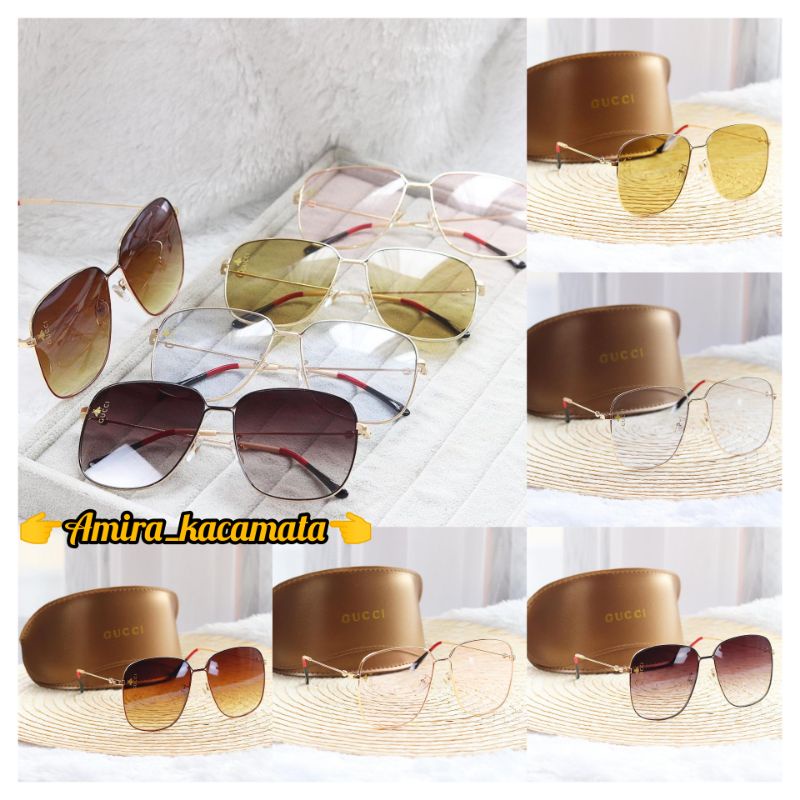 [BISA COD√]KACAMATA SUNGLASSES WANITA KACAMATA FASHION/GUCCI/LENSA UV SUPER PREMIUM