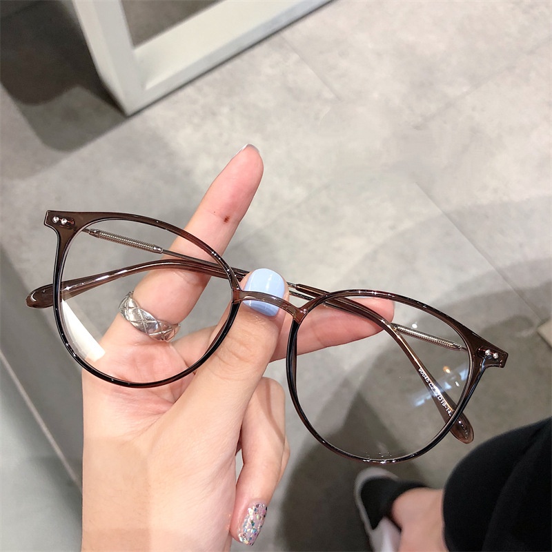 Kacamata Photocromic 2022 COD 0°~-400° Retro Mata Kucing Wanita Eyeglasses Anti Blue Eyeglasses