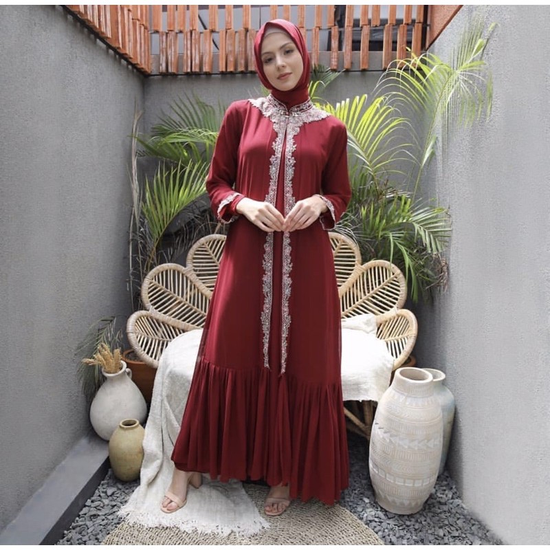 gamis kaftan ceruti bebydoll+inner