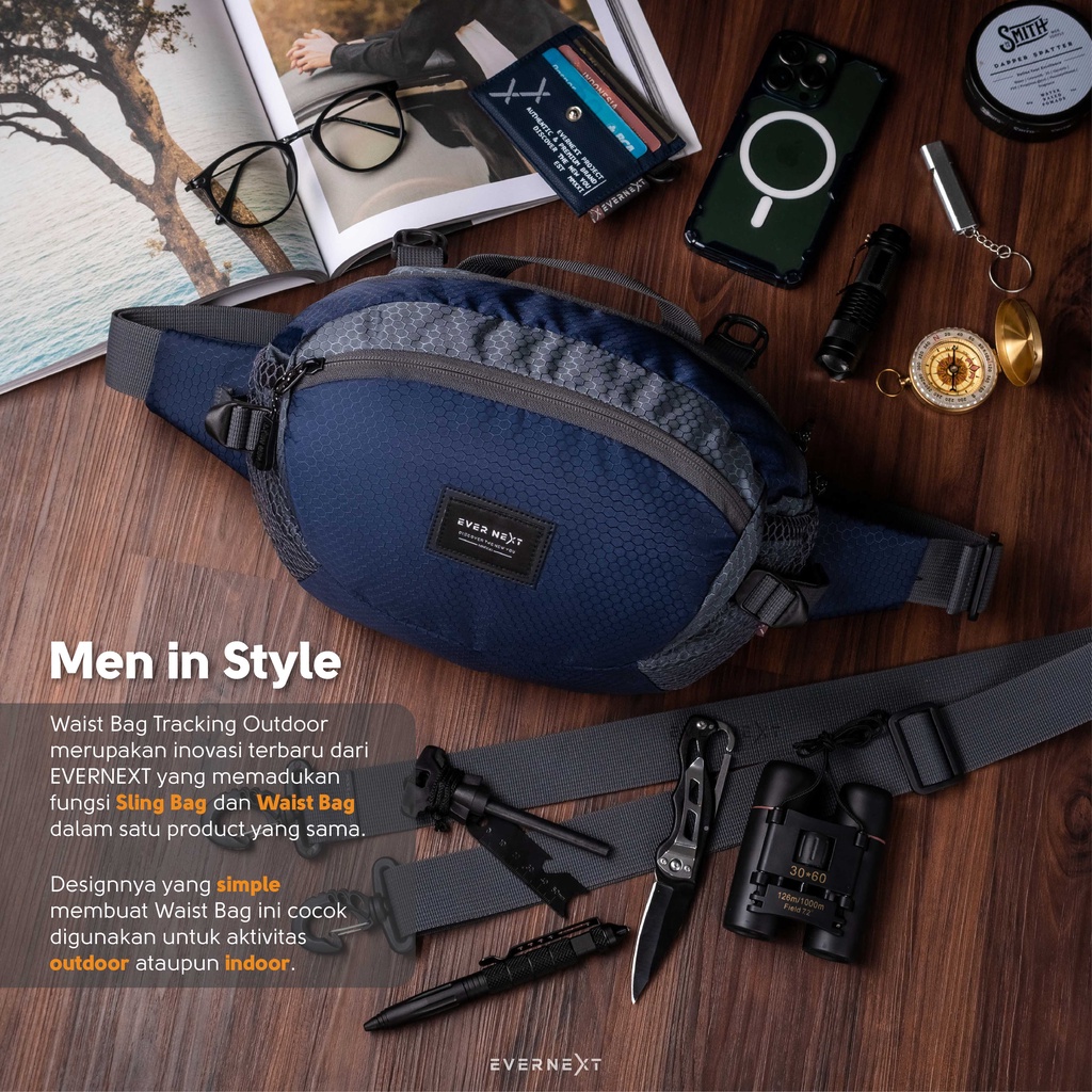 Tas Selempang Pria TRACKING OUTDOOR Waist Bag Tas Gatung Outdoor