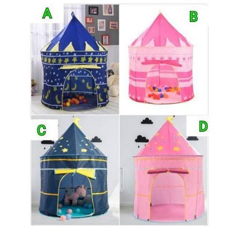 Tenda castle jumbo + lampu | tenda rumah mainan anak besar istana | mainan outdoor