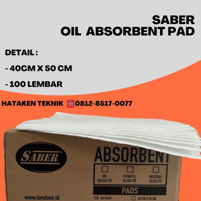 

OIL ABSORBENT PAD (100 lembar) SABER CUCI GUDANG