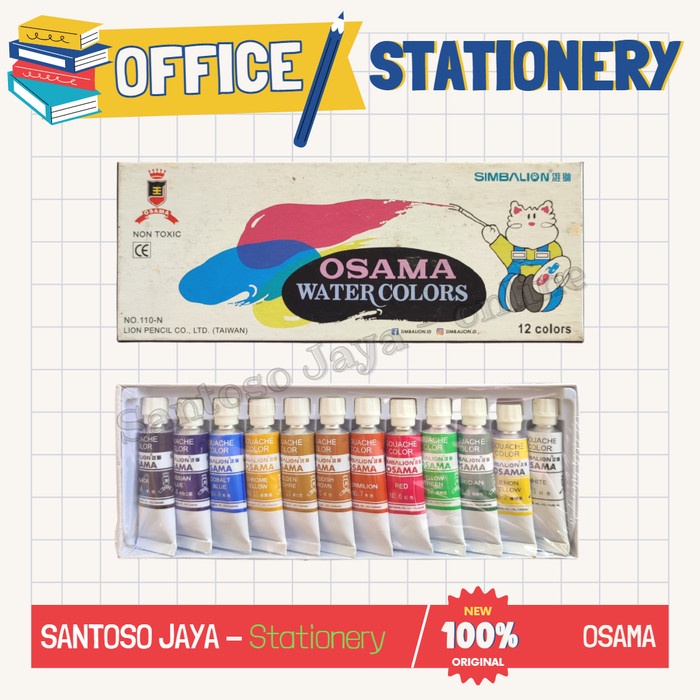 

Cat Air SIMBALION OSAMA 12 Warna - Water Colors OSAMA No.110-N