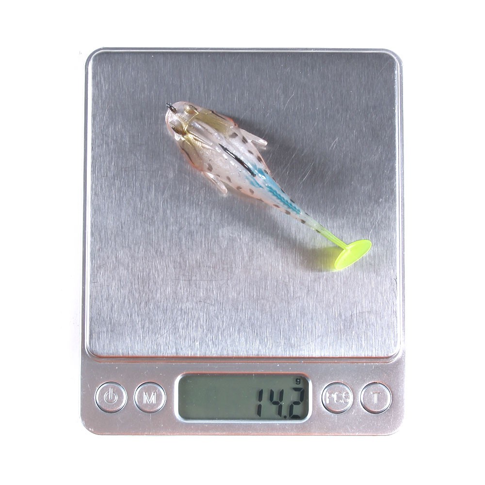 HENGJIA 10PCS Soft Lead Fishing Lure Single Hook Swimbaits 7CM 14G Lead Head Jig Bait T Tail Tackle