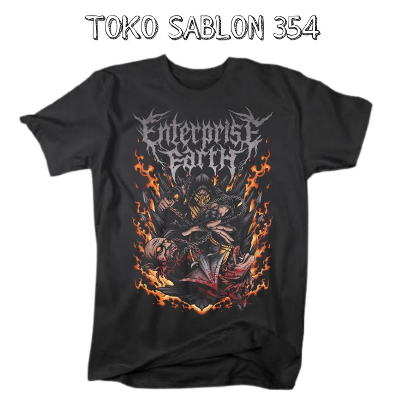 kaos baju ENTERPRISE EARTH tshirt band / tee vintage design t-shirt logo pria wanita dewasa unisex o