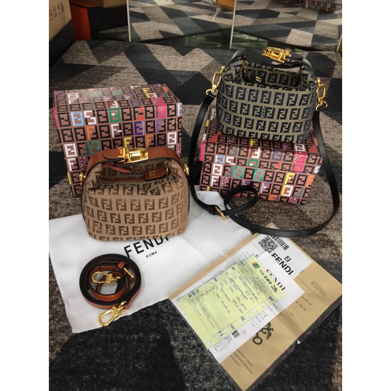 Tas Fendi Zucca Vanity Monogram FF Mini Bag (Batam)
