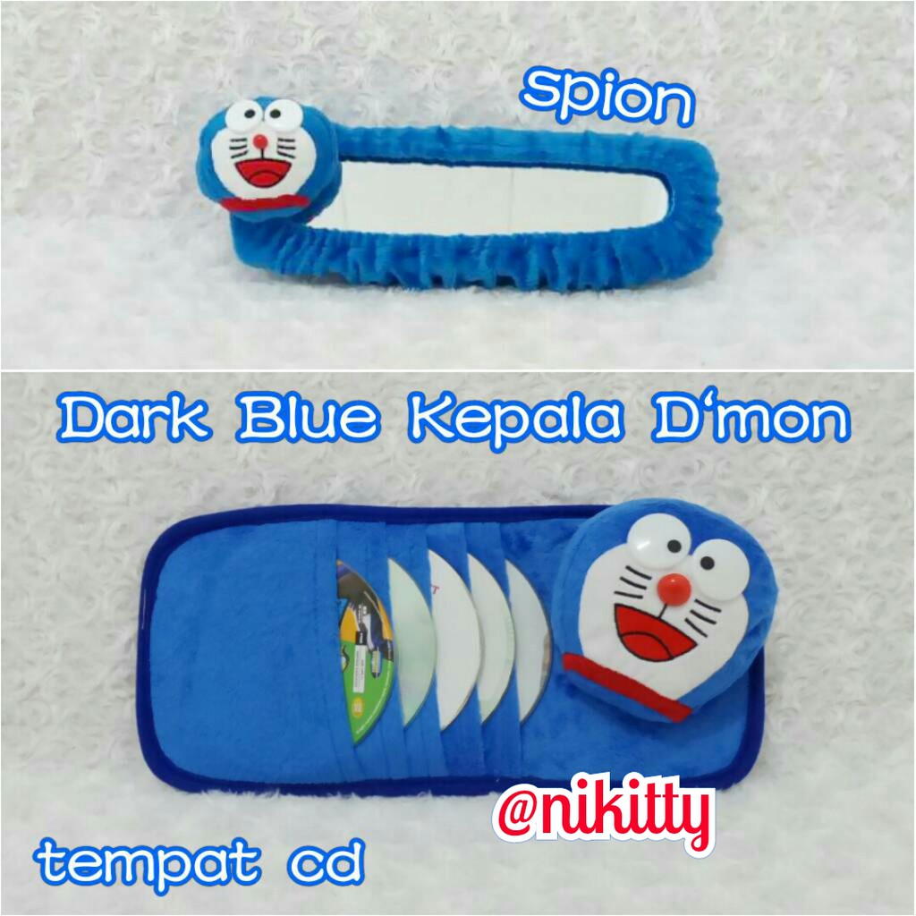Tempat CD dan Sarung Spion Kepala doraemon Dark Blue
