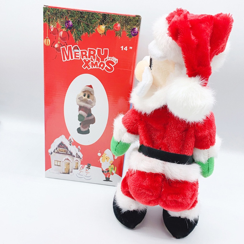 Zzz Mainan Interaktif Boneka Santa Claus Elektrik 35cm / 13.78 &quot;