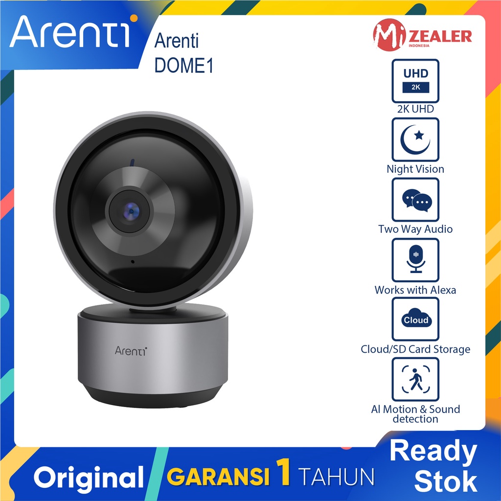 ARENTI DOME1 CCTV 2K Pan Tilt WiFi IP Security Camera