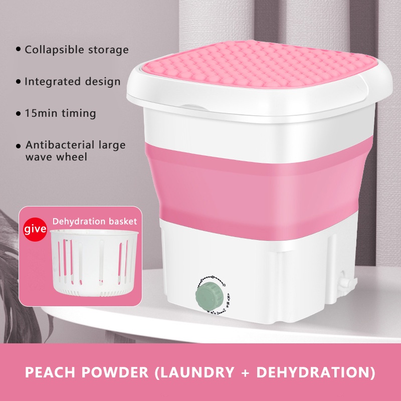 Ember Mesin Cuci Mini Lipat Portable Untuk Pakaian Anak Kos Otomatis Kapasitas 2.5Kg
