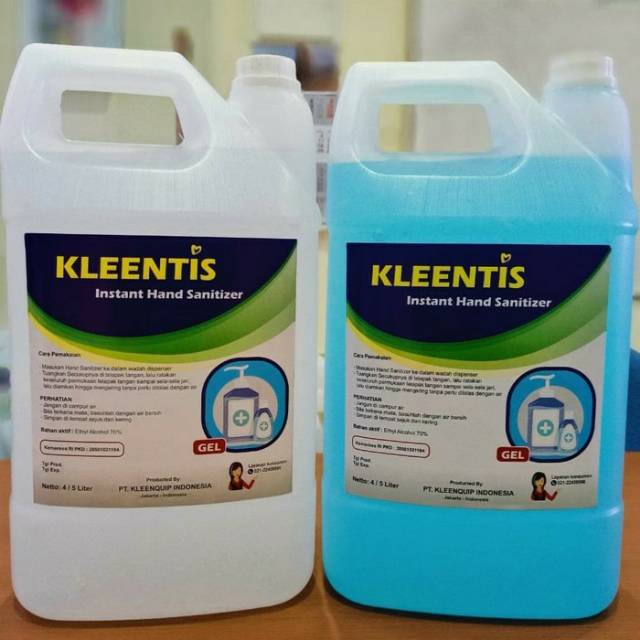 Hand Sanitizer Gel isi 4 liter sudah ada izin Kemenkes