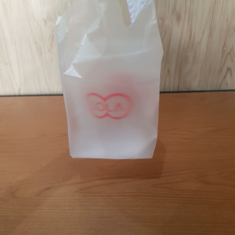 Kantong plastik single cup / kresek take away untuk 1 gelas