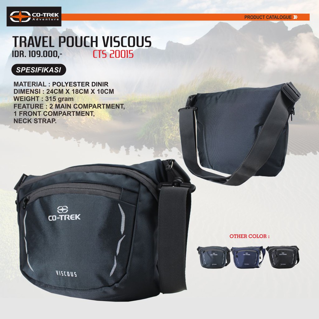 TRAVEL POUCH VISCOUS COTREK | TAS SELEMPANG COTREK | TAS SELEMPANG PRIA