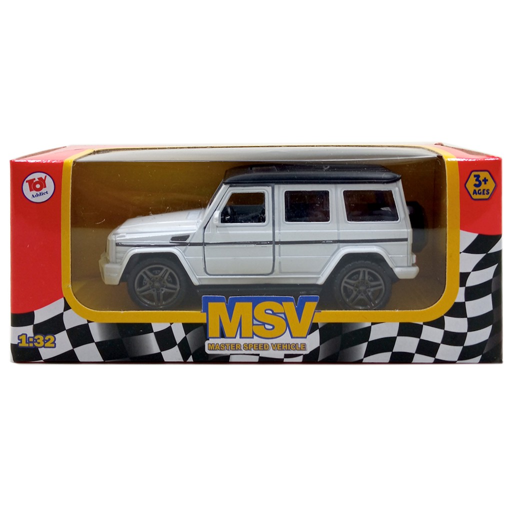 Toy Addict M3rcedes G-Class Offroad Putih Diecast Mainan Mobil Jeep