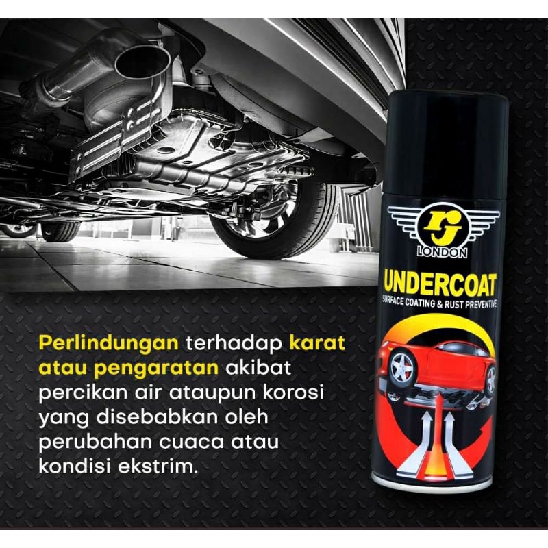 pilox pilok UNDERCOAT cat kolong bawah mobil 400cc pelapis anti karat (warna hitam)