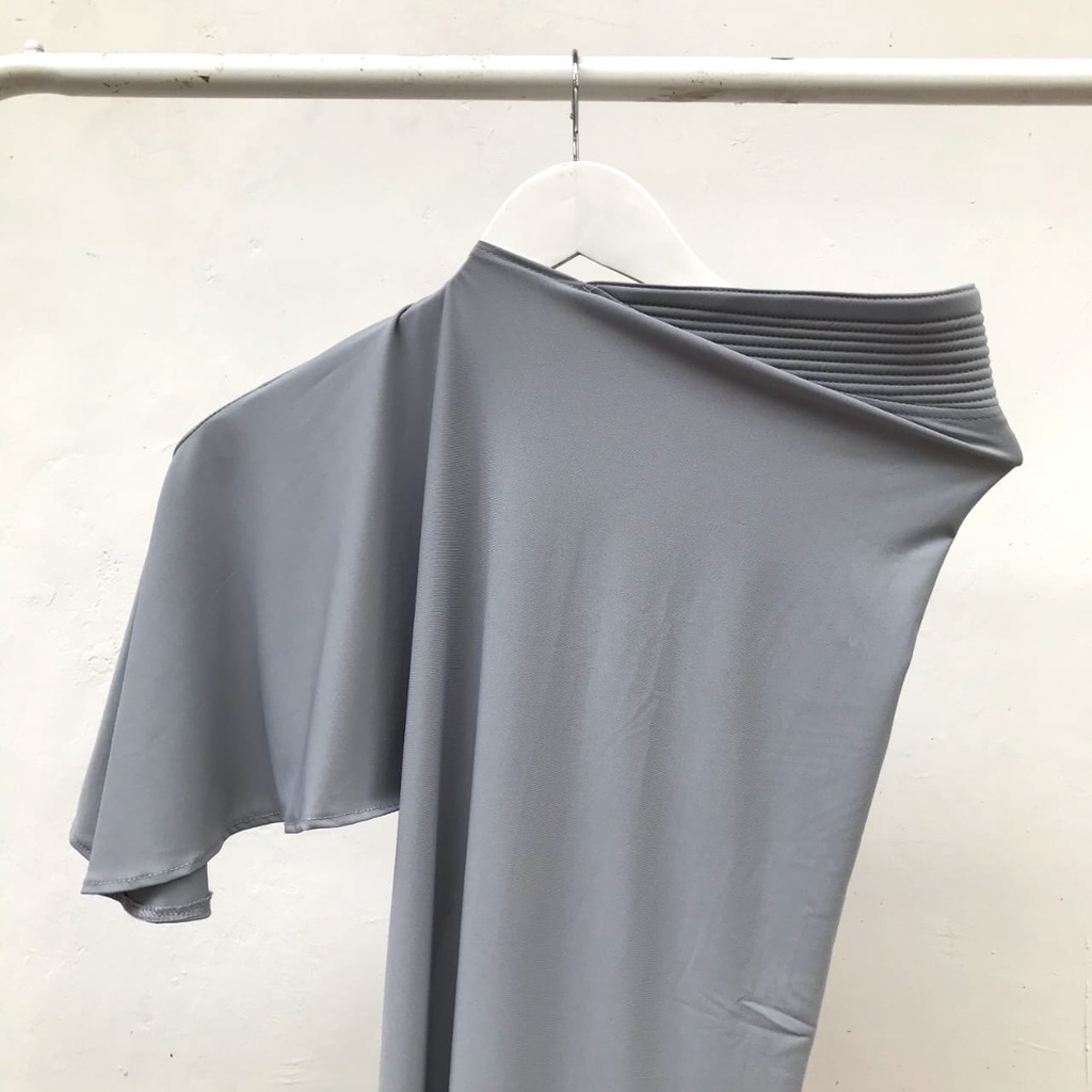 Khimar Jersey Premium / Khimar Pinguin / Khimar Jersey / Jilbab Kerudung Intant-Penguin ABU SMA