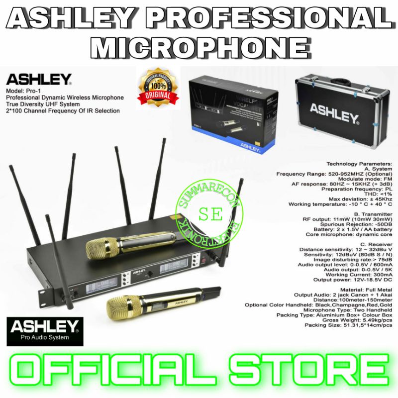 mic wireless ashley original ashley pro 1 handled