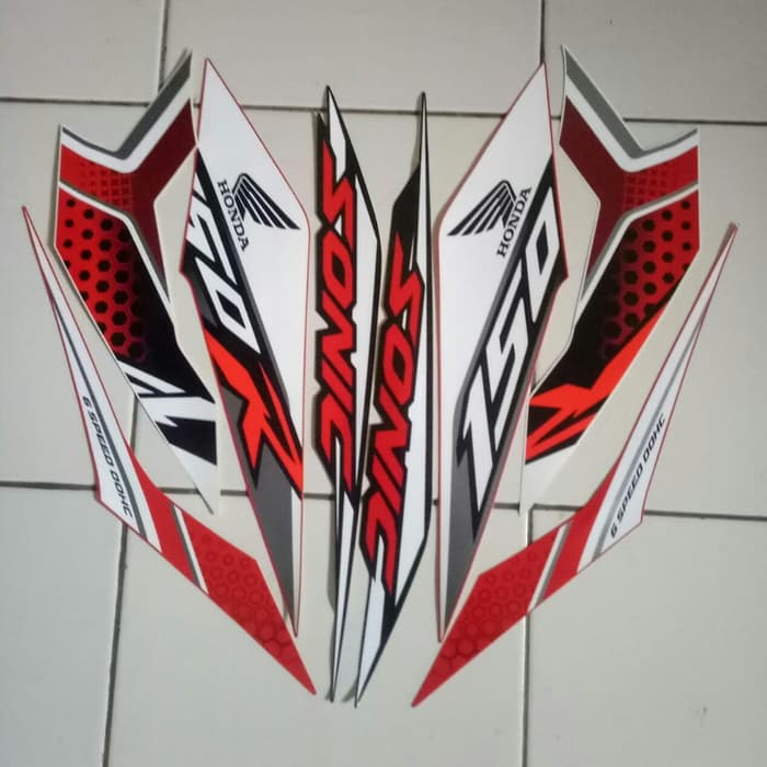 stiker striping honda sonic 2019 merah