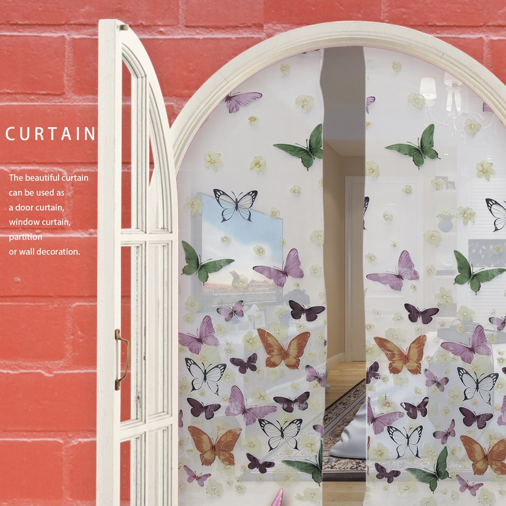 Gorden Jendela Kupu Kupu Kain Tebal Embosh Gorden Kupukupu Shopee