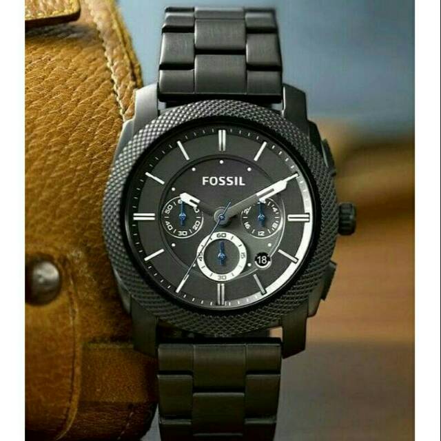 JAM TANGAN PRIA FOSSIL FS4552 FULL BLACK 100% ORIGINAL