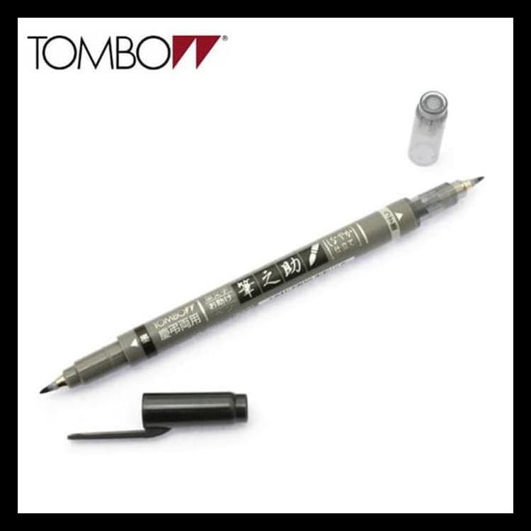 

Murmer Tombow Fudenosuke Brush Pen - Twin Tip (Black & Grey) Baru Promo