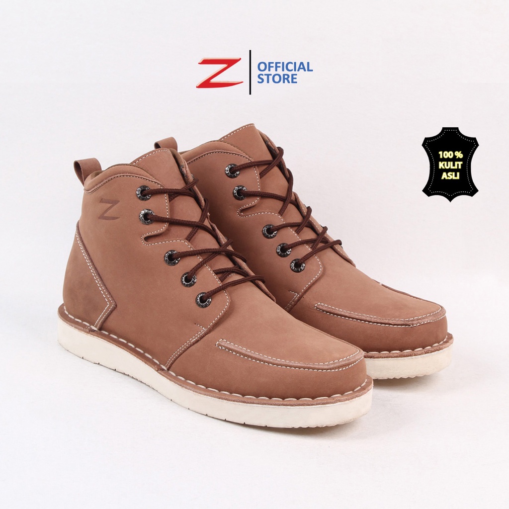 Zeintin - Sepatu Boots Pria Bahan Kulit Asli Berkualitas Sepatu Boots Kerja Lapangan Pria Formal Original Zeintin LA