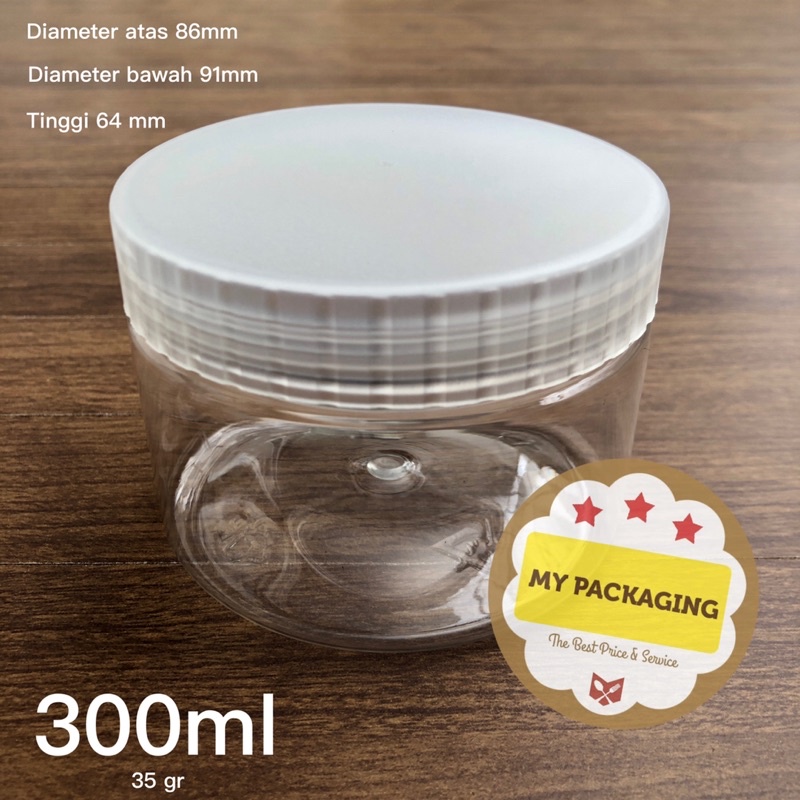 5pcs - Toples Tabung Silinder 300ml | Jar Plastik 300 ml