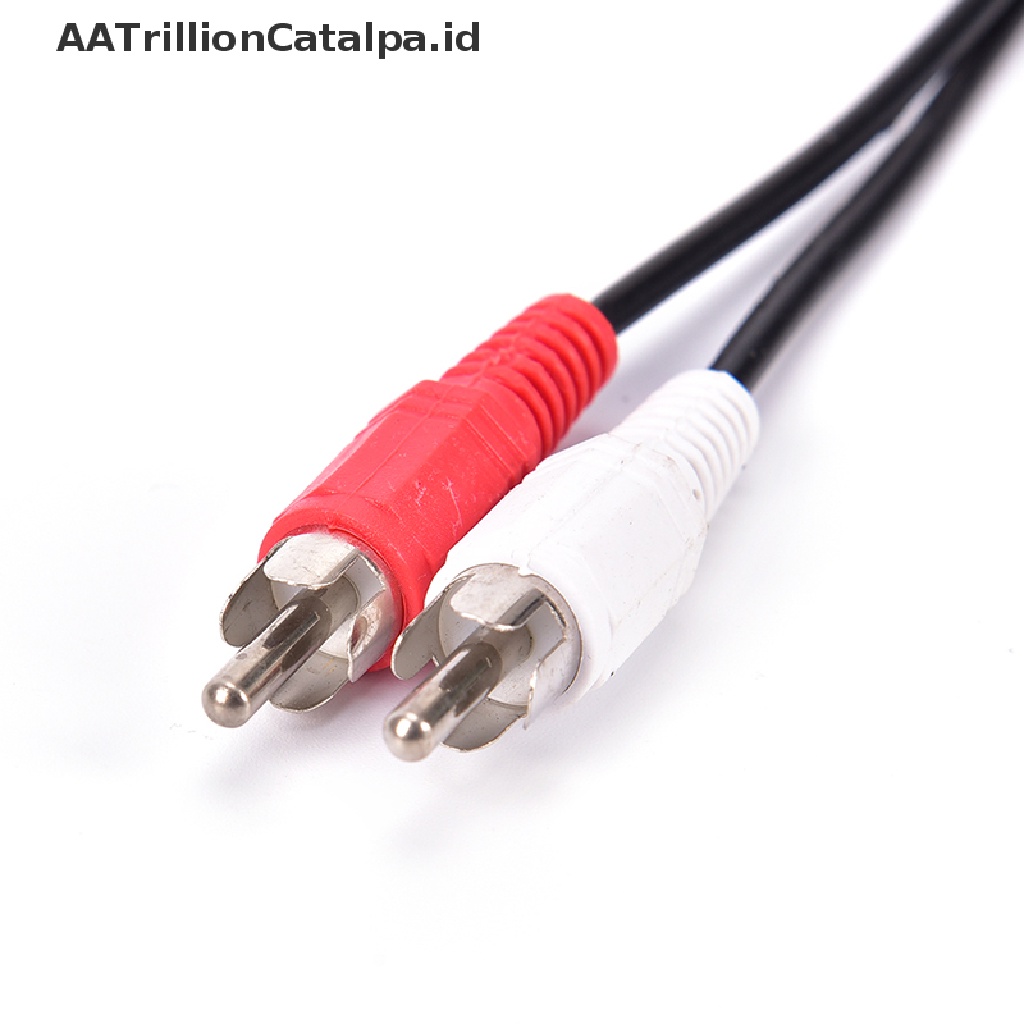 (AATrillionCatalpa) Kabel Adapter Converter Jack Audio Aux 2-RCA Male Ke 3.5mm Female Untuk Headphone