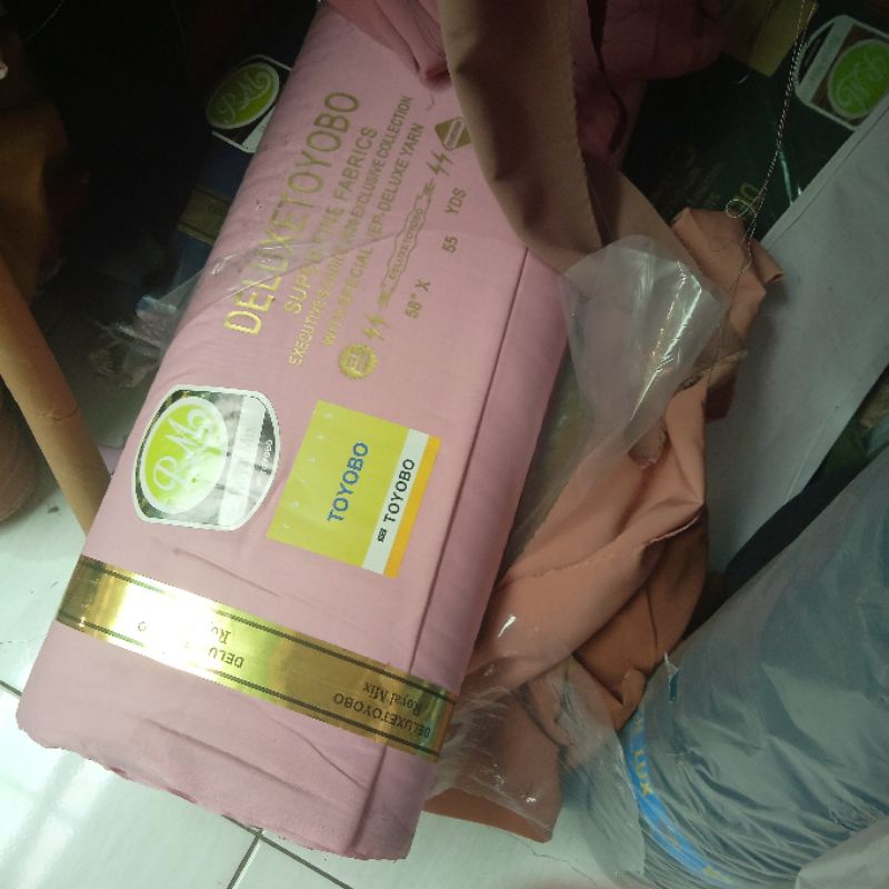 Kain Toyobo Royal Mix Premium Ori 0,5 meter / Kain Toyobo Premium Import Quality / Katun Toyobo Ori-Soft Pink