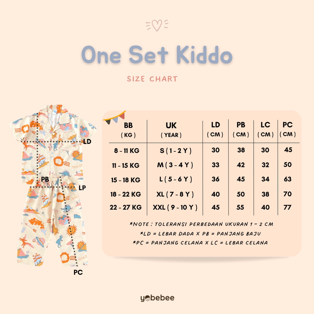 Yobebee One Set Kiddo Setelan Rayon Anak Usia 2 3 4 6 8 10 Tahun Baju Tidur Piyama Pajamas Kids Motif Karakter Oneset Model Baju Harian Santai Anak Laki Laki Cowok