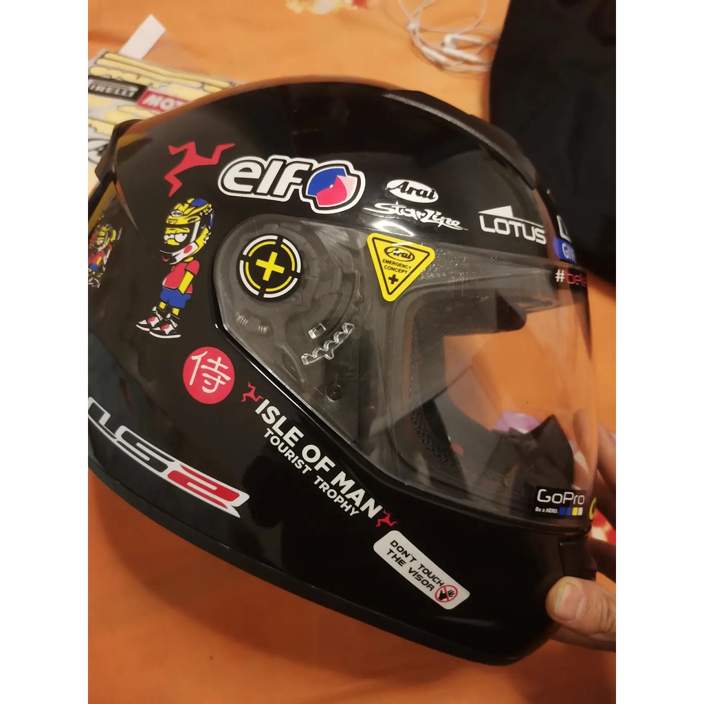 EVO AGV 46 Stiker Balap Stiker Dekoratif Helm Stiker Lensa Tutup Helm Stiker Penutup Gores