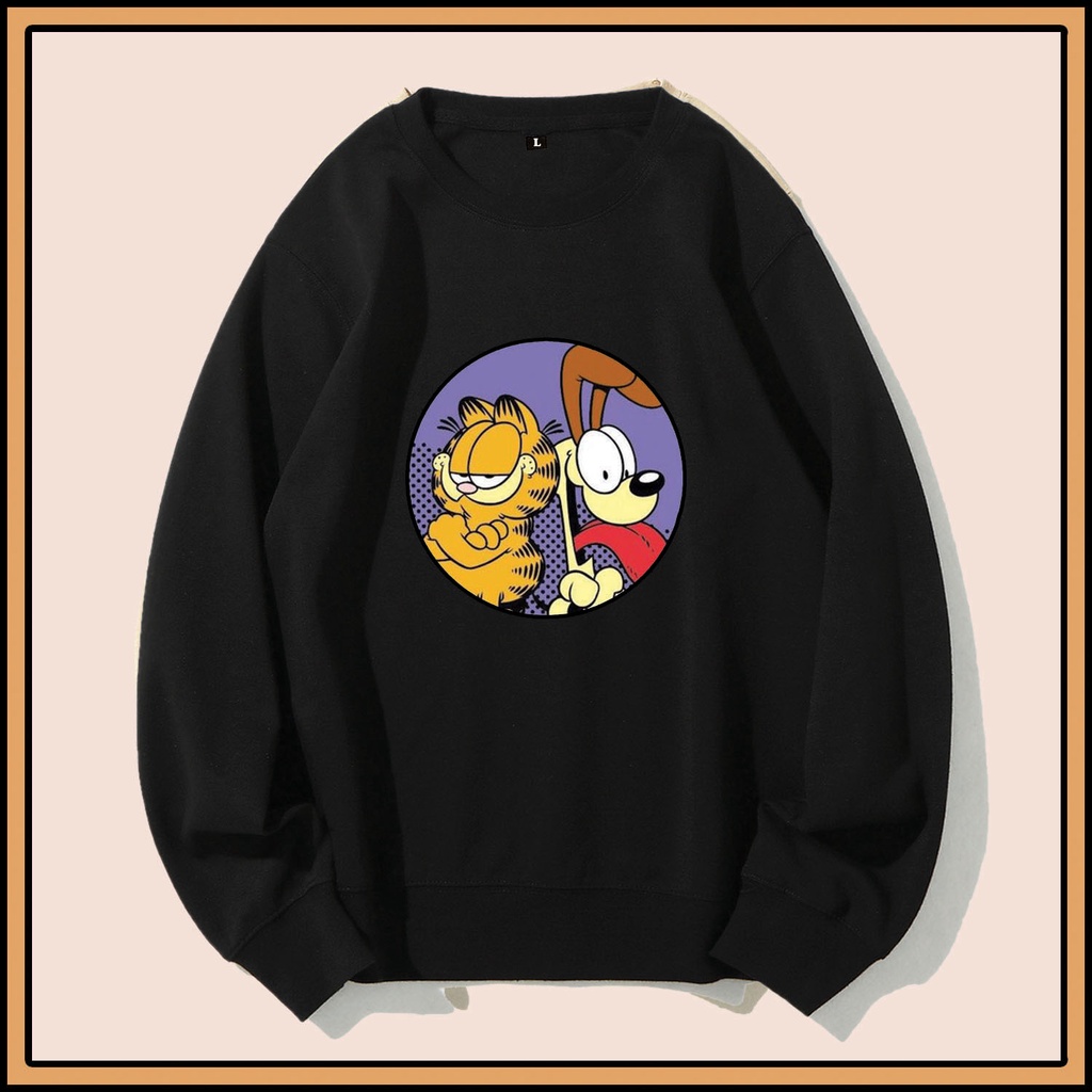 CALVIERO SHOP - BAJU SWEATER WANITA ATASAN GARFIEELD ODDIEE  SWEATER DEWASA BRAND ANIME SWEATER HODDIE FASHION CITAYEM SCBD FASHION WEEK FASHION VIRAL TIKTOK