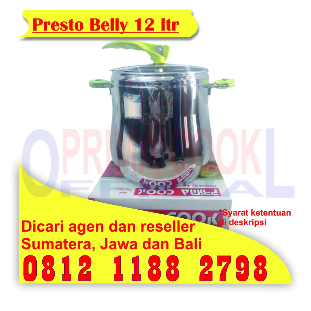 PRIMA COOK Presto Belly Stainless Steel 12 Ltr