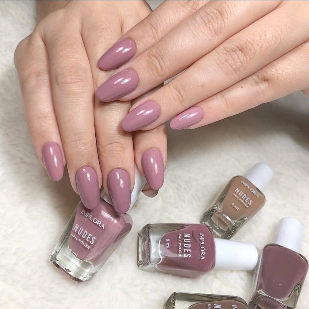 Implora Kutek Warna Nude Wonder Clear Bening Red Nail Polish