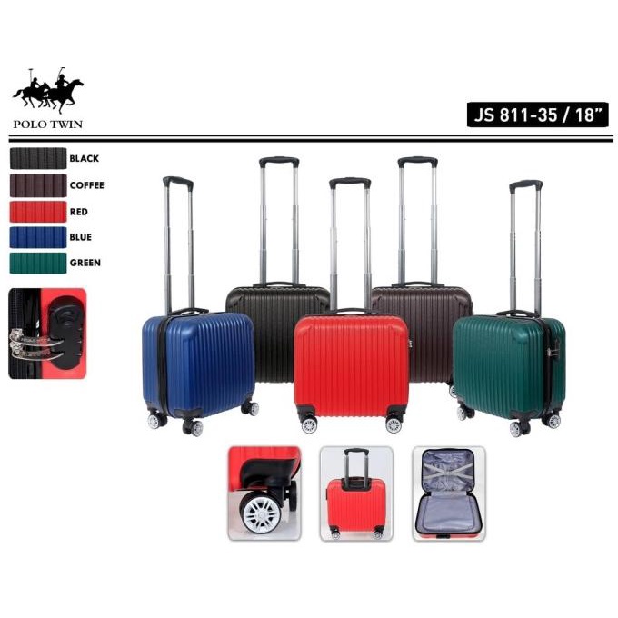 Polo Team Koper Kabin Hardcase 18 inch Model Kotak/Pramugari