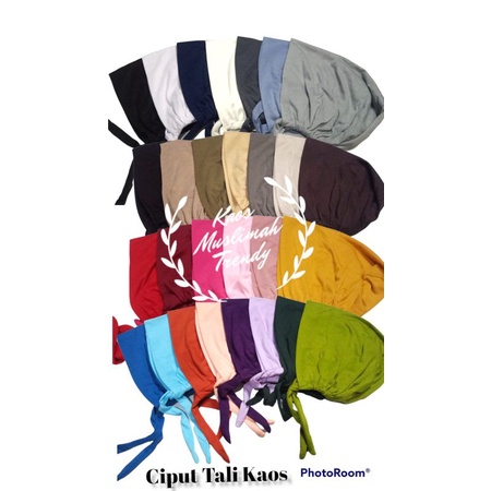 Ciput Tali Polos bahan Kaos / Ciput Polos Kaos