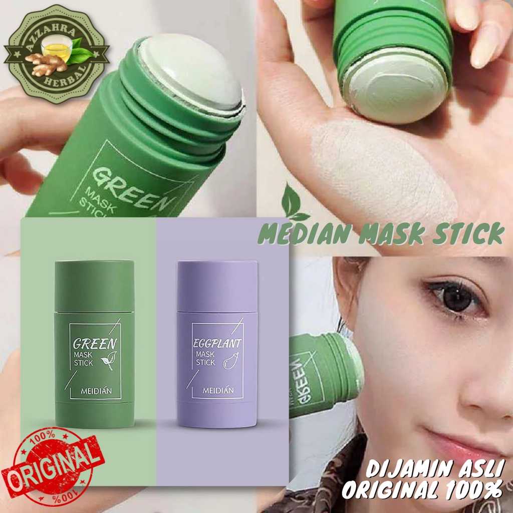 MEIDIAN Green Tea Mask Cleansing Clay Stick Masker Wajah Masker Pembersih Komedo / Cleansing Mask Wajah Muka Glowing Jerawat