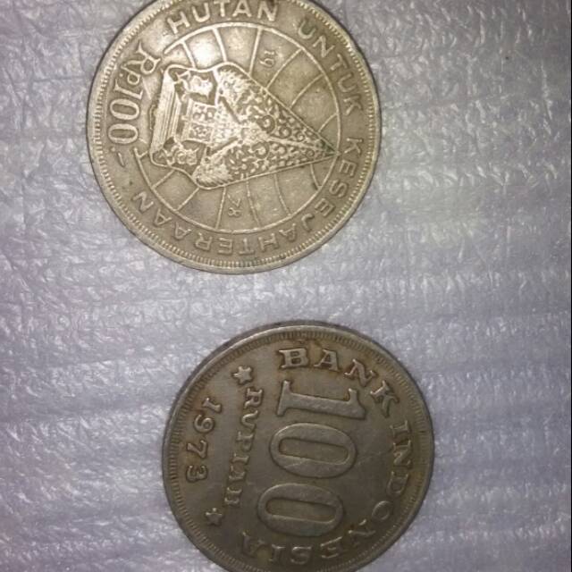 UANG LOGAM RP.100,- TAHUN 1973  & 1978