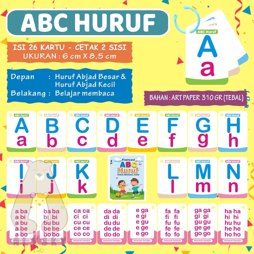 FLASH CARD ANAK / RING / KARTU BALITA PINTAR ANAK BAHASA INDONESIA / MAINAN EDUKASI FLASH CARD