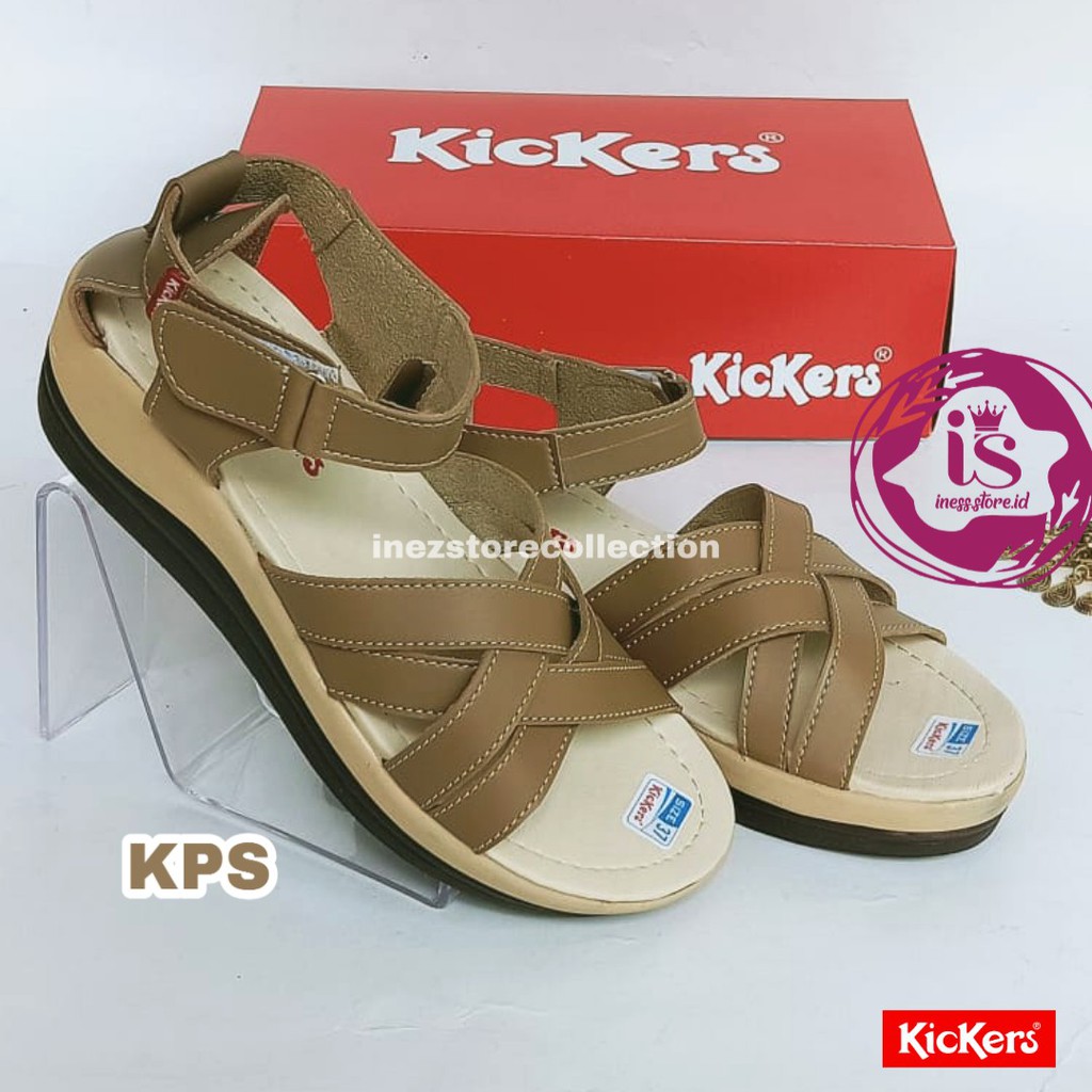 WEDGES SANDAL WANITA KICKERS TERBARU KODE LET 02 HARGA GROSIR