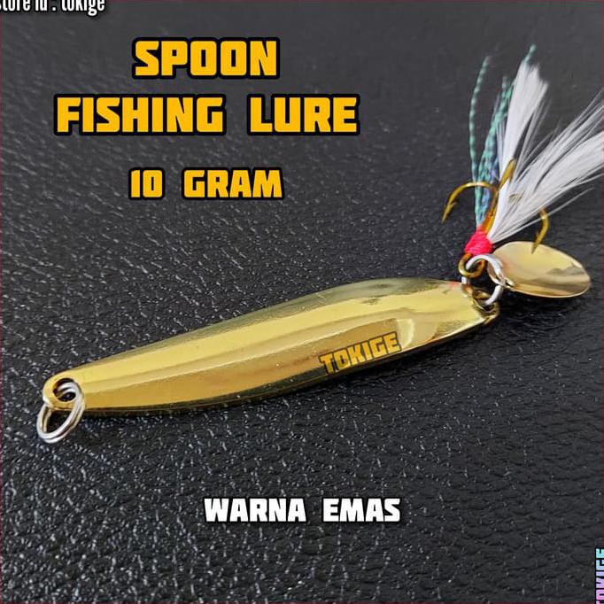 10 Gram Golden Metal Spoon Lure Umpan Spoon Umpan Sendok. X93