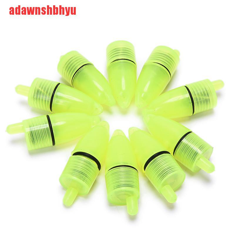 (adawnshbhyu) 10pcs Lampu Pancing LED Dengan Sensor Apung