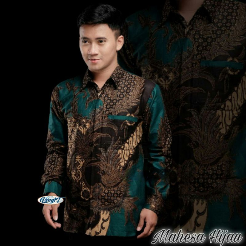 Atasan batik pria kantor baju batik pria modern kerja terbaru